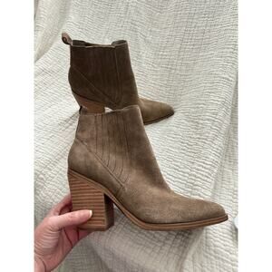 Marc Fisher Pointed Tan Suede Bootie Size 8.5